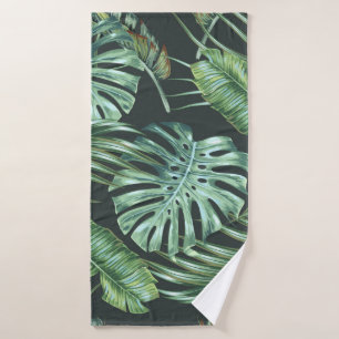 Feuilles tropicaux, monstère, feuille de bananier