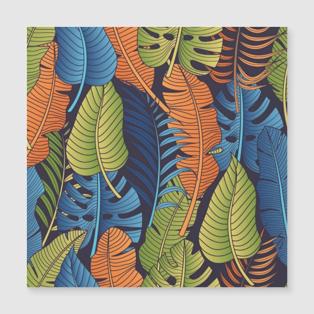 Feuilles tropicaux, motif sans couture fleurie. (Devant)