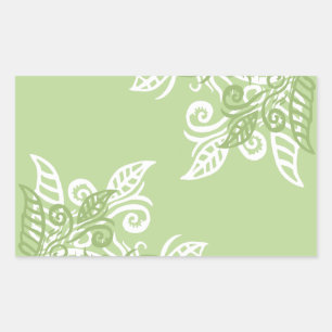 Feuilles vertes autocollants plante motif