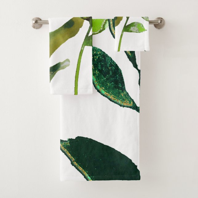 Feuilles Vertes Botaniques Minimalistes Simples (En situation)