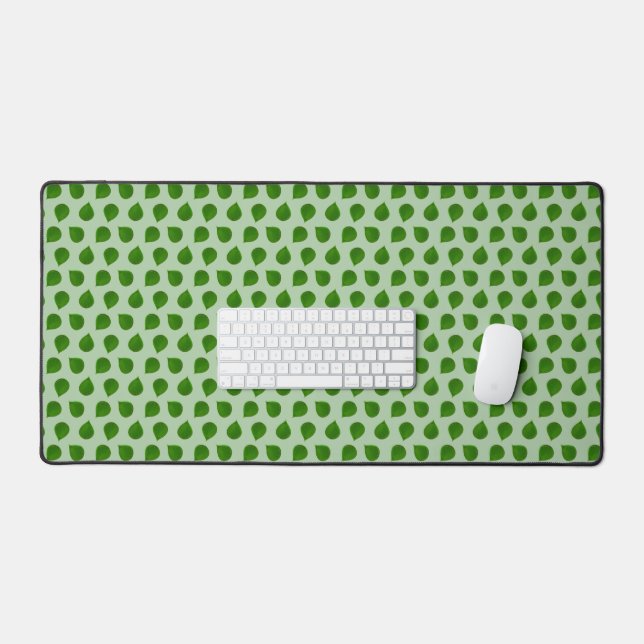 Feuilles vertes d'arbre de Jade sur fond vert clai (Clavier et souris)
