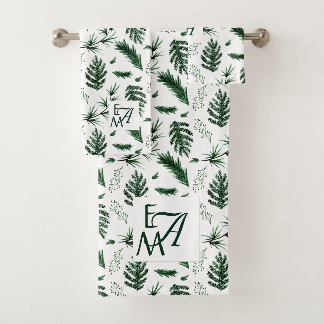 Feuilles verts de la forêt de Monogrammes Nouveaux (En situation)