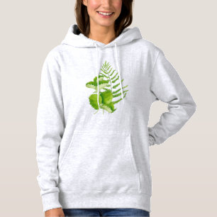 Feuilles verts sur un Sweat - shirt à capuche