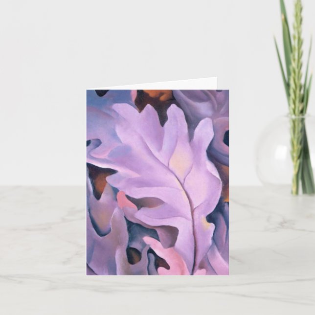 Feuilles violets, Georgia O'Keeffe, carte (Devant)