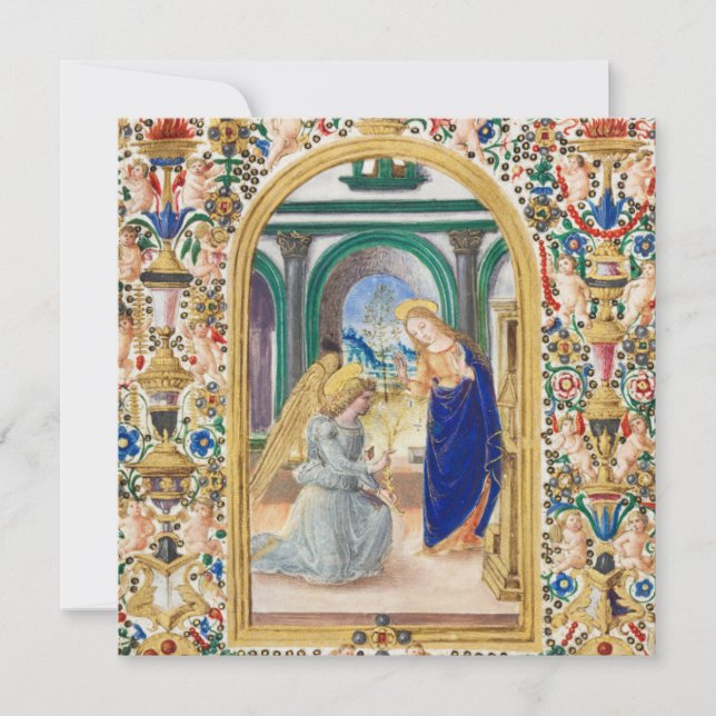 Feuillet d'un livre d'heures  Carte de vacances (Devant)