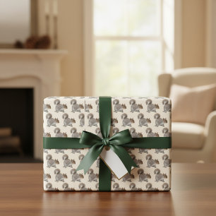 Feuillet papier d'écureuil adorable