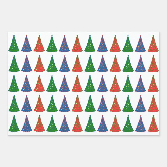 Feuillet papier d'enveloppement à trois couleurs d (Devant)