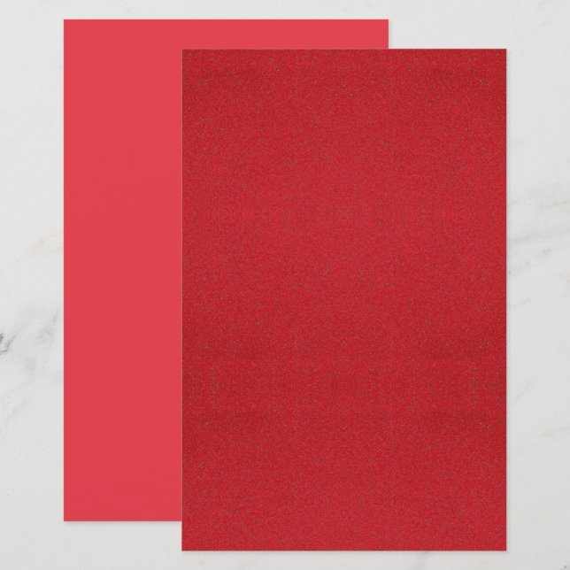Feuillet papier imprimé en rouge de tomate texturé (Devant / Derrière)