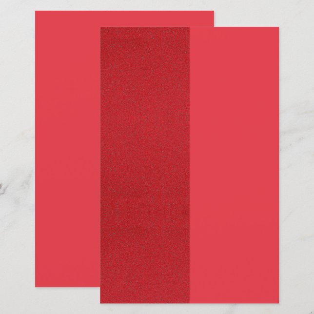 Feuillet papier imprimé personnalisé rouge tomate  (Devant / Derrière)