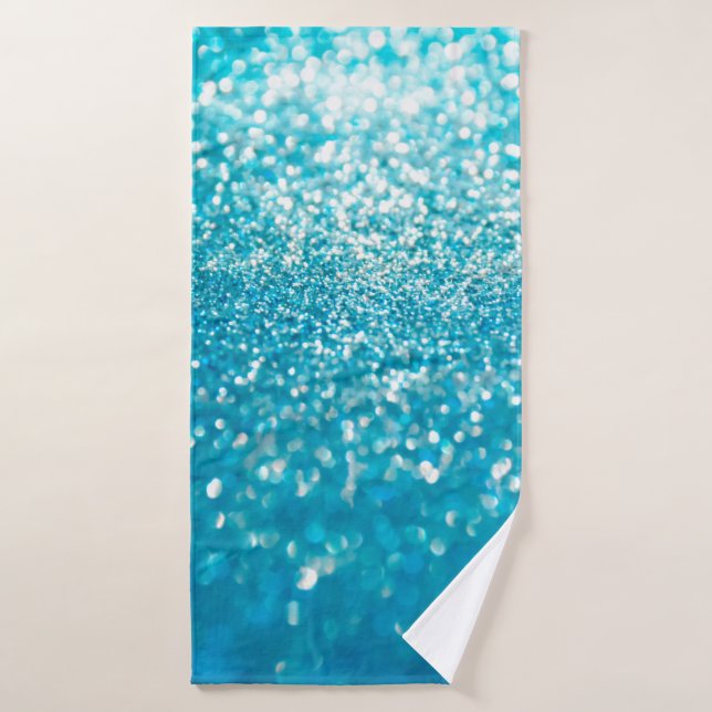 Feux bleus Abstraits sur arrière - plan (Serviette de bain)