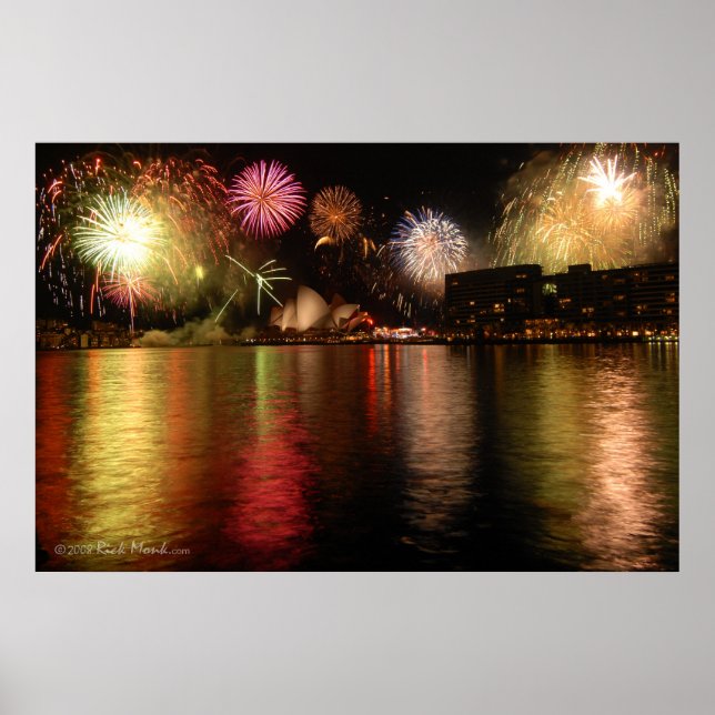 Feux d'artifice : affiche de Sydney Harbour, Austr (Devant)