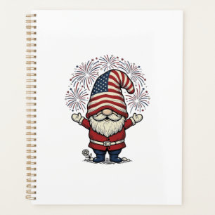 Feux d'artifice de gnome patriotique Création vect