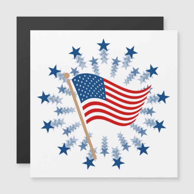 Feux d'artifice en étoile Drapeau Américain 4 juil (Devant / Derrière)