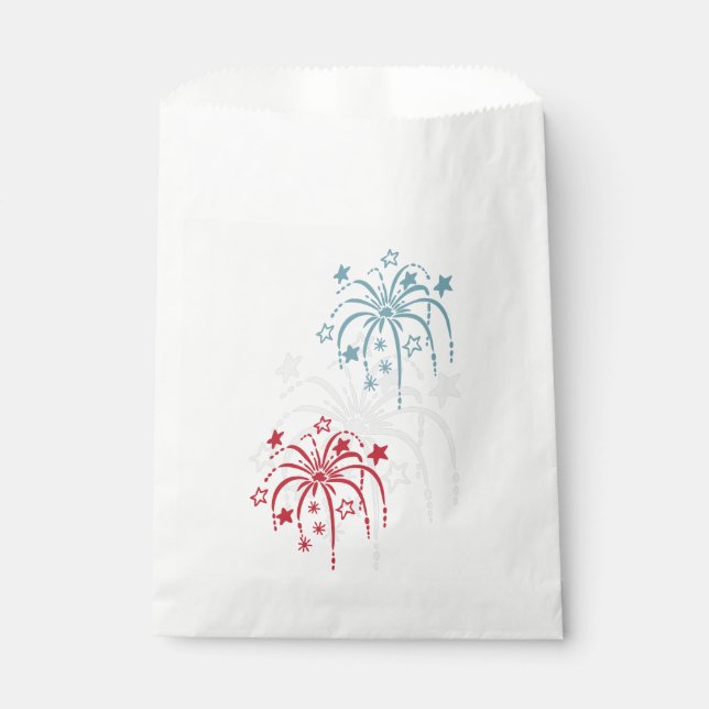 Feux d'artifice Patriotique Papier Goodie Sacs (Devant)