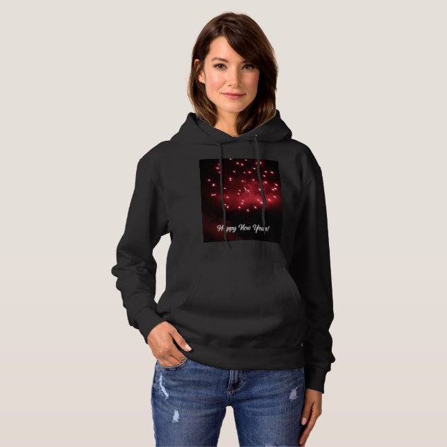 Feux d'artifice rouges, Bonne Année T-shirts (Devant entier)