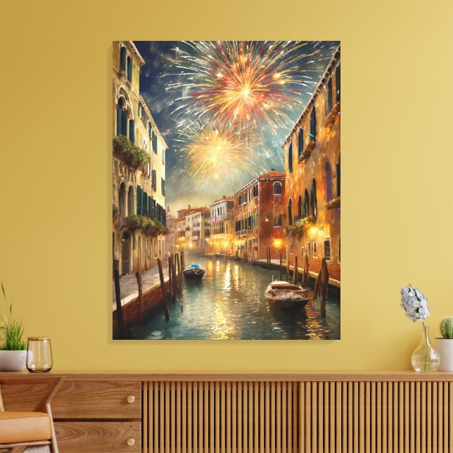 Feux d'artifice sur toile de Venise Art mural (Insitu(Salon))