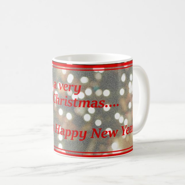 Feux de Noël Abstrait café Mug (Devant droit)