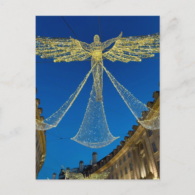 Feux de Noël, Regent Street, carte postale de Lond (Devant)