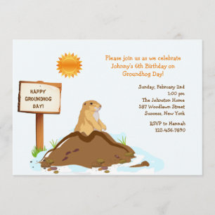Février Fête de la marmotte Invitation à la fête d