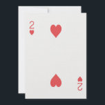 Fiançailles 2 de Coeurs Jeu Carte Las Vegas<br><div class="desc">2 de carte de coeur symbolique du couple. Deux coeurs se rassemblent dans le mariage !</div>