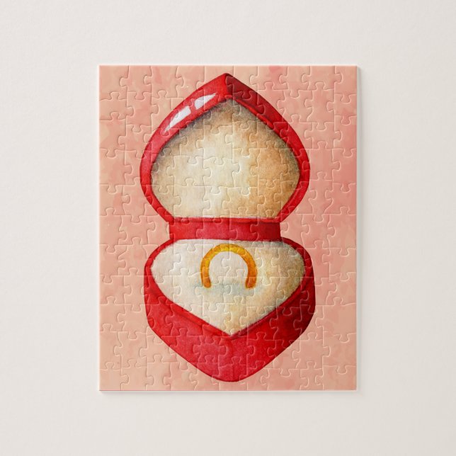 Fiançailles de style vintage Bague Jigsaw Puzzle (Vertical)