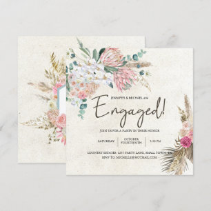 Fiançailles Élégantes Florales Bohème Pastel