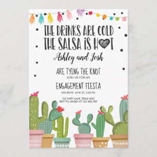 Fiançailles Fiesta Invitation Fête des mariées Cou