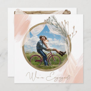 Fiançailles floral moderne Boho rose élégant