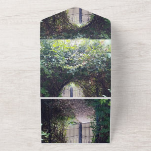 Fiançailles Invitation Porte Wood