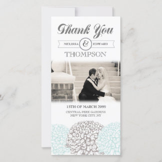 Fiançailles mariage Aqua Fleurs Merci Photo