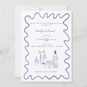 Fiançailles moderne   Invitations de mariage fanta