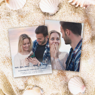 Fiançailles photo Budget Beach Faire-part