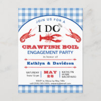 Fiançailles Photo Crawfish Boil Party Invitation