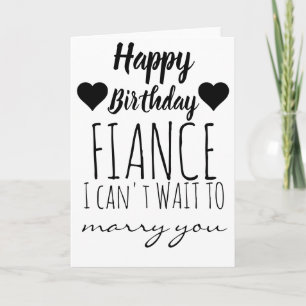 Fiancé de la carte d'anniversaire Bonne fête d'an