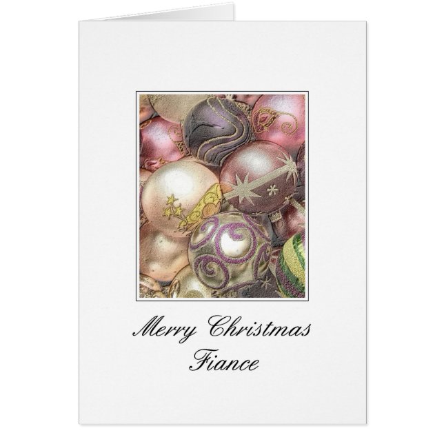 Fiance Joyeuse carte de Noël (Devant)