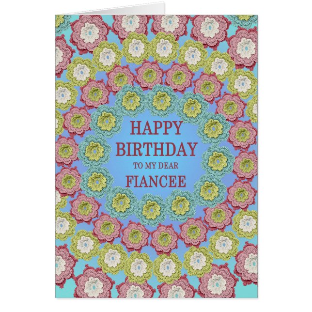 Fiancée Anniversaire Crochet Fleurs (Devant)
