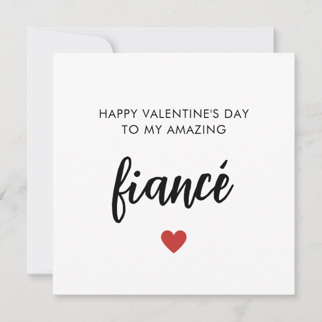 Fiancée romantique Carte Saint Valentin (Devant)