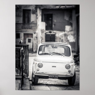 Fiat 500, Cinquecento, en Italie Poster