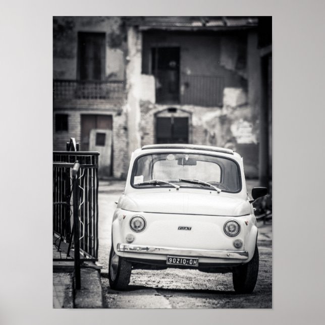 Fiat 500, Cinquecento, en Italie Poster (Devant)