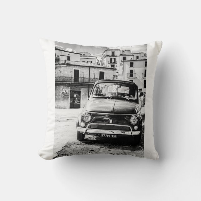 Fiat 500 en Italie, coussin automobile classique,  (Recto)