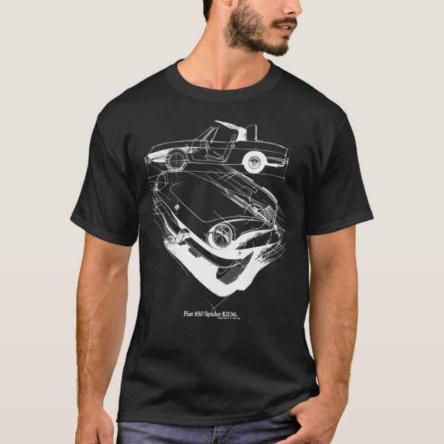 FIAT 850 SPIDER Classic T-Shirt (Devant)