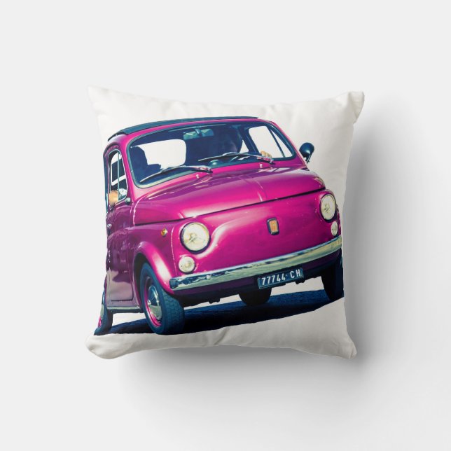 Fiat pourpre 500 en Italie, coussin classique de (Recto)