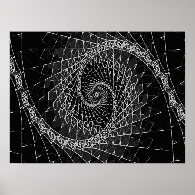 Fibonacci Black, Poster (Devant)