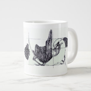 Fibonacci Corvid Mug Jumbo Gauche