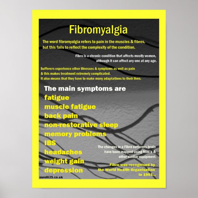 fibromyalgia symptoms poster (Devant)