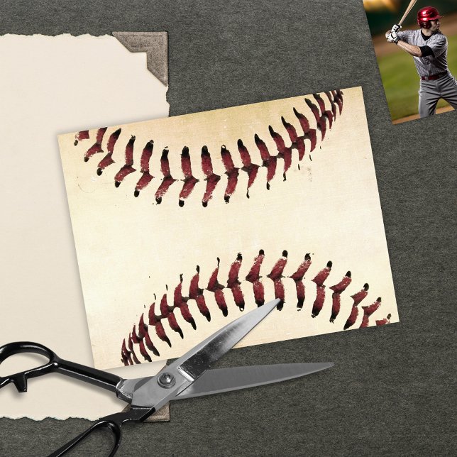 Ficelles de baseball rustiques pour carton de scra (Créateur téléchargé)