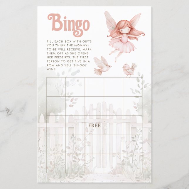 Fiche de Baby shower pour fille de gingembre (Devant)