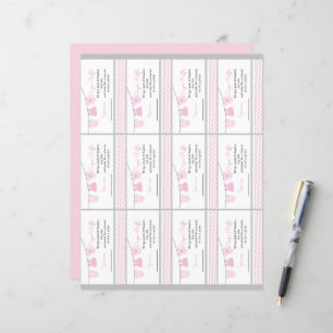 Fiche de billet Baby shower de couches