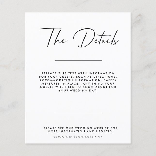 Fiche de boîtier Détails du Mariage budgétaire (Devant)