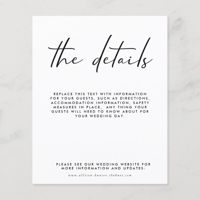 Fiche de boîtier Détails du Mariage budgétaire (Devant)